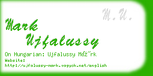 mark ujfalussy business card
